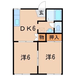 由添グリーンハイツの物件間取画像